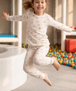 Alternative view of Uzun Kollu Desenli Çocuk Pijama Takım