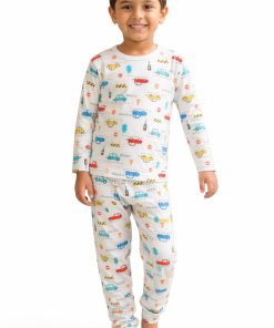 Alternative view of Uzun Kollu Araba Desenli Pijama Takım