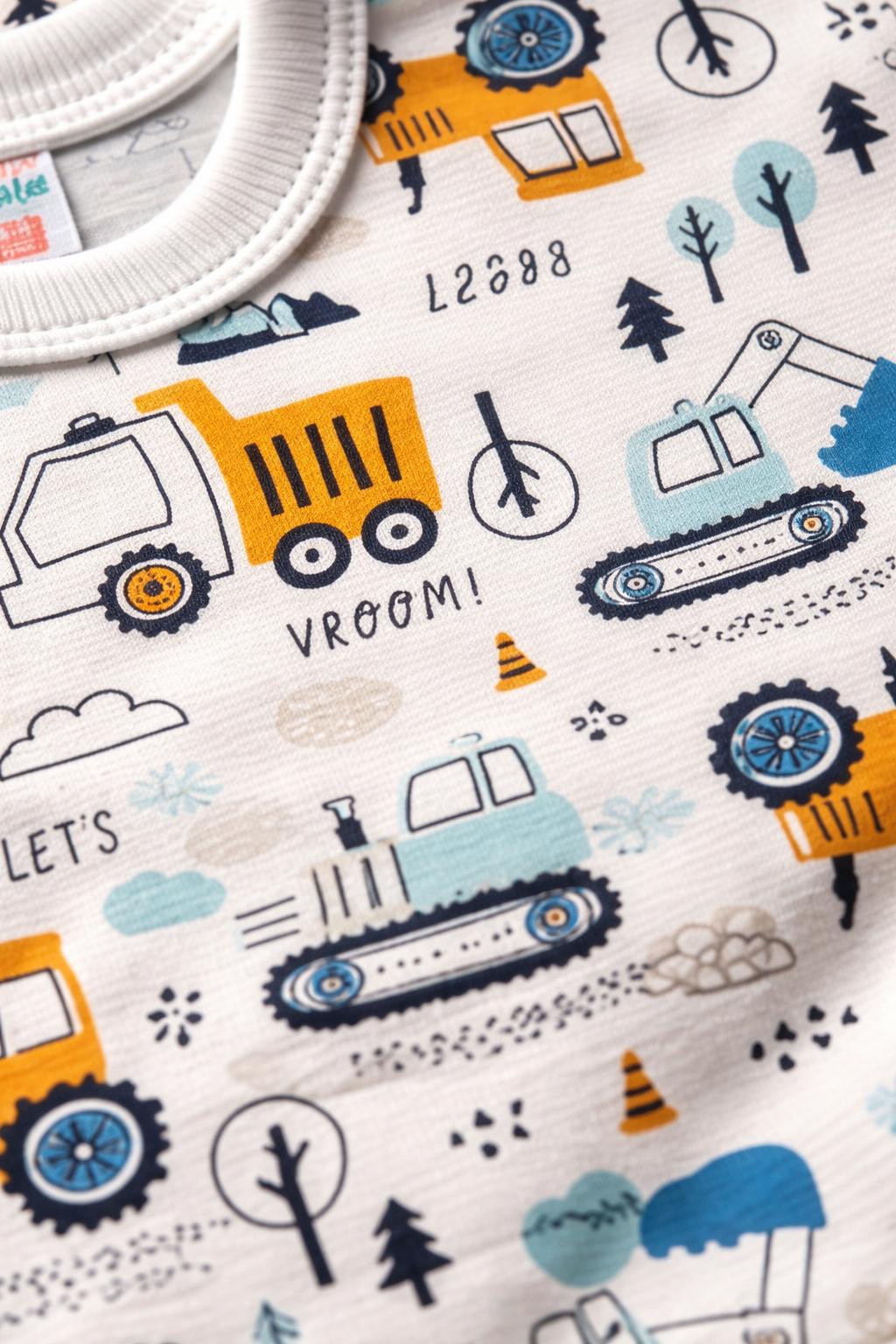 Uzun Kollu Kepçe Desenli Pijama Takım - Görsel 3
