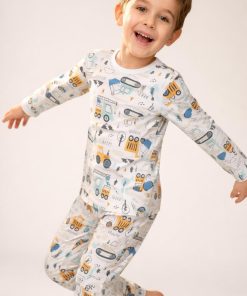 Uzun Kollu Kepçe Desenli Pijama Takım