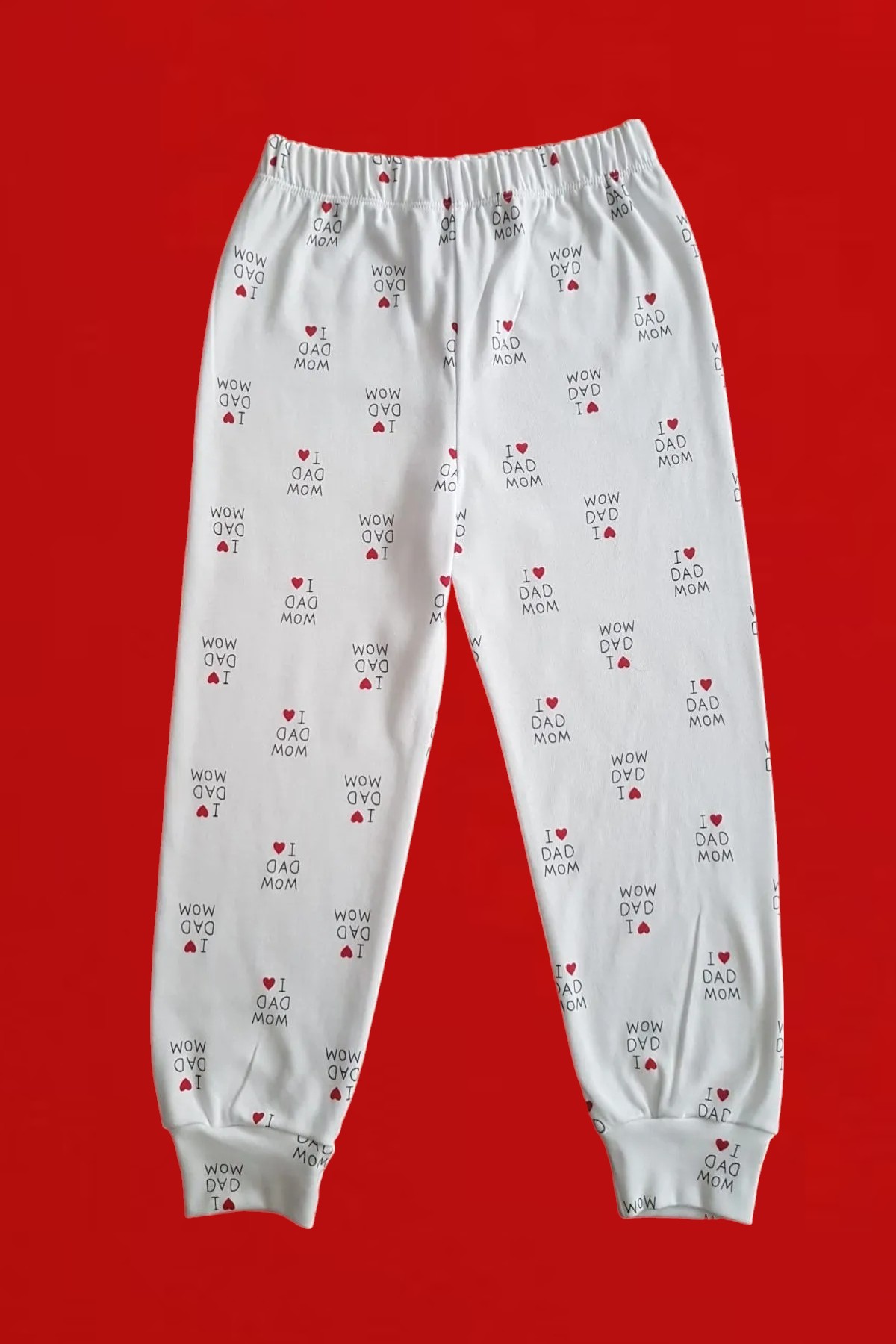 Kısa Kollu Kalp Desenli Pijama Takım - Görsel 3