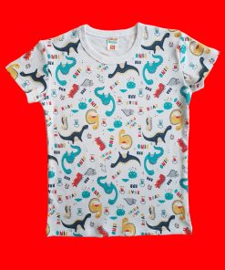 Alternative view of Kısa Kollu kırmızı dinozor Desenli Pijama Takım