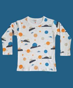 Alternative view of Uzun Kollu Galaksi Desenli Pijama Takım