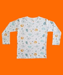 Alternative view of Uzun Kollu Sarı Fil Desenli Pijama Takım