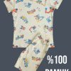 %100 Pamuk Sarı Vinç Çocuk Şort Takımı